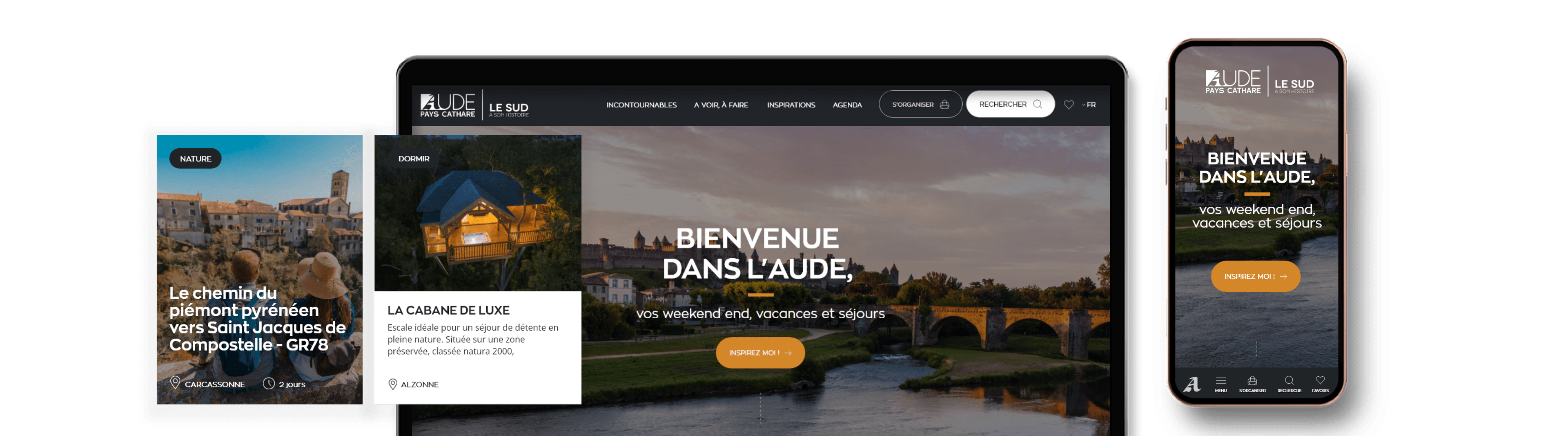 Aude Tourisme — UX Design site internet